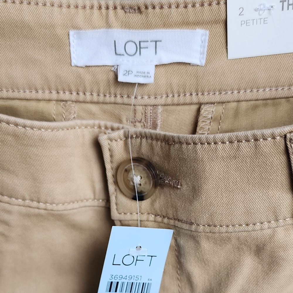 LOFT Tan Wide Leg Pants - Picture 2 of 4
